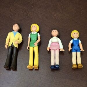 Vintage Fisher-Price Loving Family Dollhouse Figures Dad Mom Boy Girl
